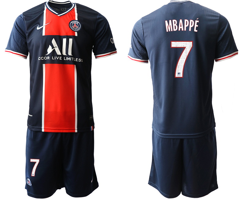 Men 2020-2021 club Paris St German home #7 blue Soccer Jerseys1